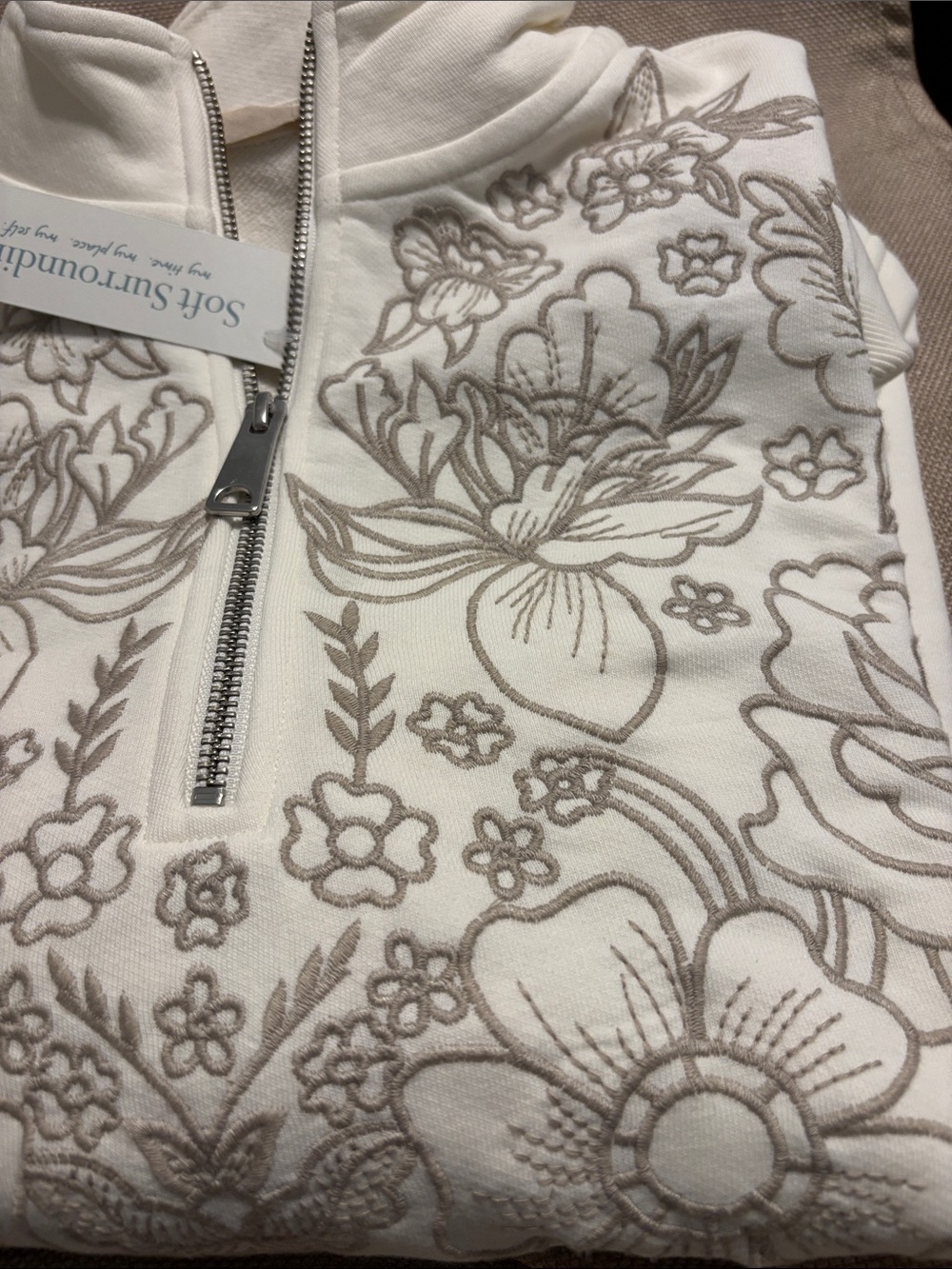 Soft Surroundings Rochelle French Terry Plus Quarter Zip - Picture 9 of 9